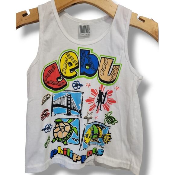 Island Limited kids unisex white CEBU Philippines graphic design tank top - Picture 1 of 6